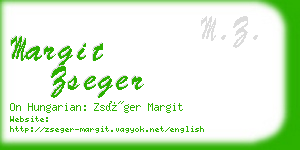 margit zseger business card